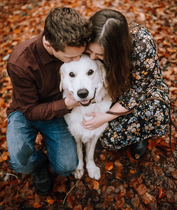 forlovelsesfotografering med hund